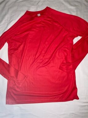 Men's Long Sleeve Performance Shirt - Red